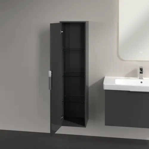 VILLEROY BOCH Vysoká skříň Architectura, 1 dveře, 350 x 1400 x 364 mm, šedá #B89600VT, obrázek 5