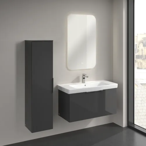 VILLEROY BOCH Vysoká skříň Architectura, 1 dveře, 350 x 1400 x 364 mm, šedá #B89600VT, obrázek 3