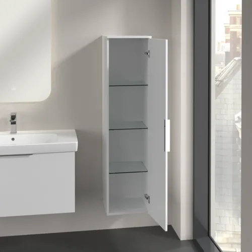 VILLEROY BOCH Vysoká skříň Architectura, 1 dveře, 350 x 1400 x 364 mm, bílá #B89601VS, obrázek 5
