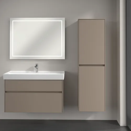 VILLEROY BOCH Vysoká skříň Collaro, 2 dveře, 454 x 1538 x 349 mm, taupe / taupe #C03401VM, obrázek 4