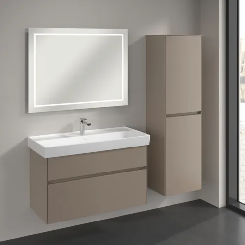 VILLEROY BOCH Vysoká skříň Collaro, 2 dveře, 454 x 1538 x 349 mm, taupe / taupe #C03401VM, obrázek 3