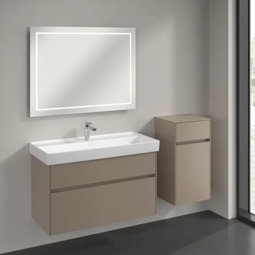 VILLEROY BOCH Boční skříňka Collaro, 1 dvířka, 1 zásuvka, 404 x 748 x 349 mm, Taupe / Taupe #C03201VM, obrázek 3