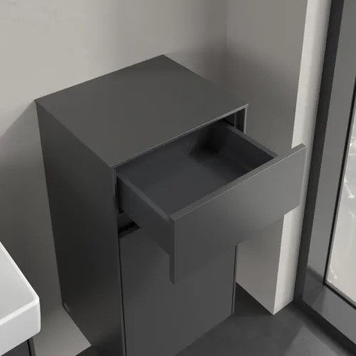 VILLEROY BOCH Boční skříňka Collaro, 1 dvířka, 1 zásuvka, 404 x 748 x 349 mm, grafitová / grafitová #C03201VR, obrázek 5