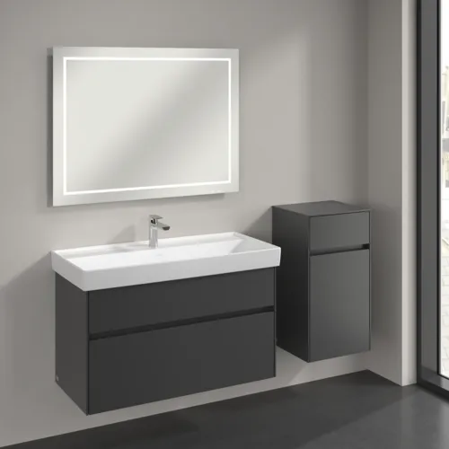 VILLEROY BOCH Boční skříňka Collaro, 1 dvířka, 1 zásuvka, 404 x 748 x 349 mm, grafitová / grafitová #C03201VR, obrázek 3