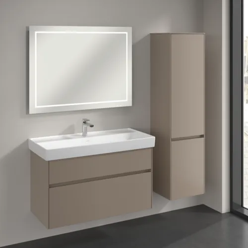 VILLEROY BOCH Vysoká skříň Collaro, 2 dveře, 404 x 1538 x 349 mm, taupe / taupe #C03301VM, obrázek 3