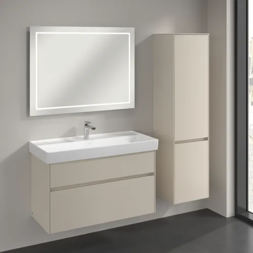VILLEROY BOCH Vysoká skříň Collaro, 2 dveře, 404 x 1538 x 349 mm, Cashmere Grey / Cashmere Grey #C03301VN, obrázek 3