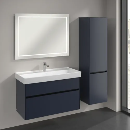 VILLEROY BOCH Vysoká skříň Collaro, 2 dveře, 404 x 1538 x 349 mm, Marine Blue / Marine Blue #C03301VQ, obrázek 3