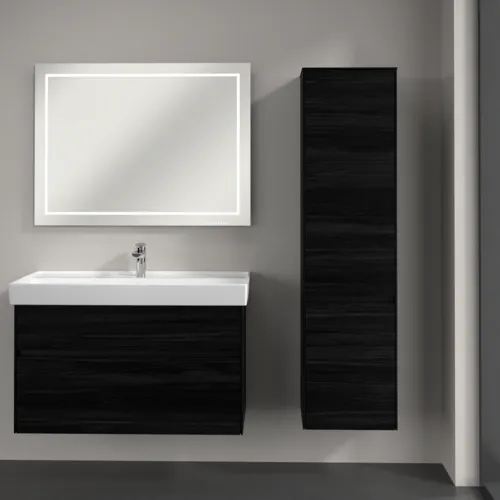 VILLEROY BOCH Vysoká skříň Collaro, 2 dveře, 404 x 1538 x 349 mm, černý dub / černý dub #C03301AB, obrázek 4