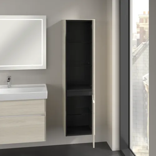 VILLEROY BOCH Vysoká skříň Collaro, 2 dveře, 404 x 1538 x 349 mm, bílý dub / bílý dub #C03301AA, obrázek 5