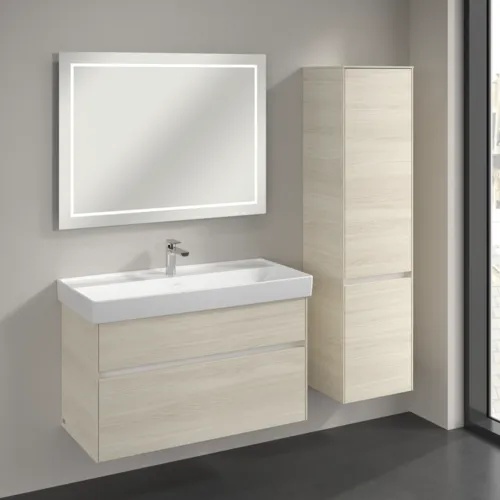 VILLEROY BOCH Vysoká skříň Collaro, 2 dveře, 404 x 1538 x 349 mm, bílý dub / bílý dub #C03301AA, obrázek 3