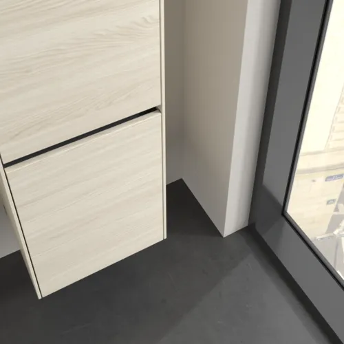 VILLEROY BOCH Vysoká skříň Collaro, 2 dveře, 404 x 1538 x 349 mm, bílý dub / bílý dub #C03301AA, obrázek 6