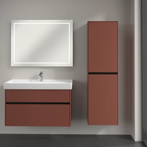 VILLEROY BOCH Vysoká skříň Collaro, 2 dveře, 454 x 1538 x 349 mm, Vínově červená / Vínově červená #C03401AH, obrázek 4