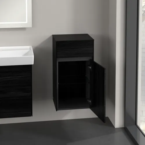 VILLEROY BOCH Boční skříňka Collaro, 1 dvířka, 1 zásuvka, 404 x 748 x 349 mm, černý dub / černý dub #C03201AB, obrázek 4