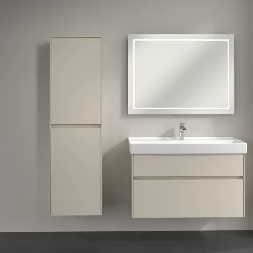 VILLEROY BOCH Vysoká skříň Collaro, 2 dveře, 454 x 1538 x 349 mm, Cashmere Grey / Cashmere Grey #C03400VN, obrázek 4