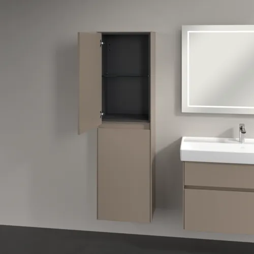 VILLEROY BOCH Vysoká skříň Collaro, 2 dveře, 454 x 1538 x 349 mm, taupe / taupe #C03400VM, obrázek 5
