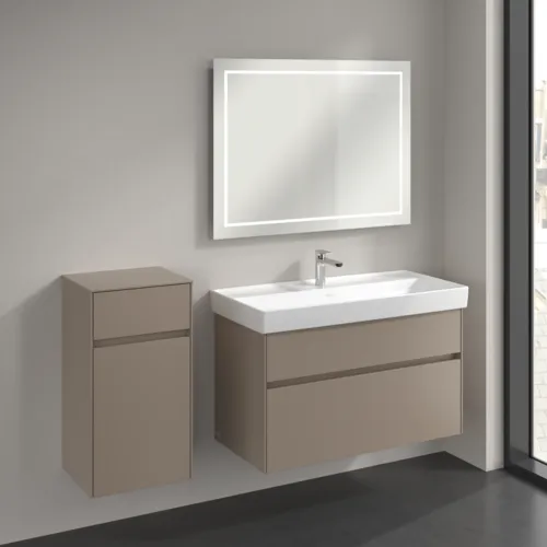 VILLEROY BOCH Boční skříňka Collaro, 1 dvířka, 1 zásuvka, 404 x 748 x 349 mm, Taupe / Taupe #C03200VM, obrázek 3