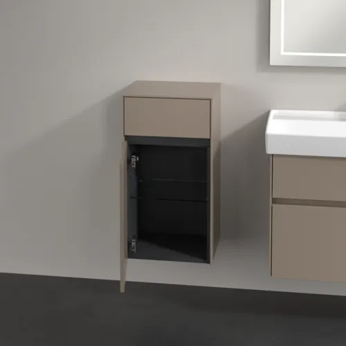 VILLEROY BOCH Boční skříňka Collaro, 1 dvířka, 1 zásuvka, 404 x 748 x 349 mm, Taupe / Taupe #C03200VM, obrázek 5