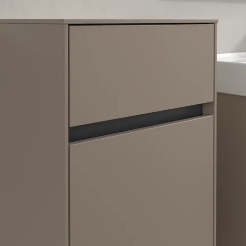 VILLEROY BOCH Boční skříňka Collaro, 1 dvířka, 1 zásuvka, 404 x 748 x 349 mm, Taupe / Taupe #C03200VM, obrázek 7