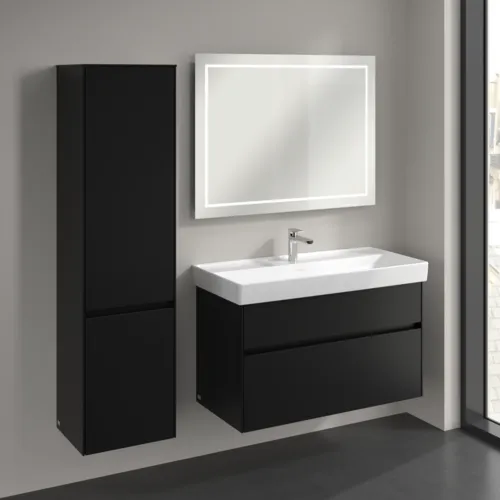 VILLEROY BOCH Vysoká skříň Collaro, 2 dveře, 404 x 1538 x 349 mm, Volcano Black / Volcano Black #C03300VL, obrázek 3