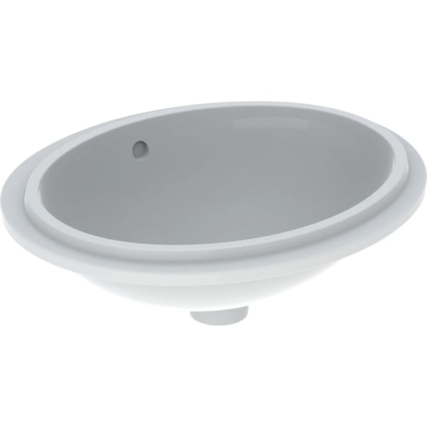GEBERIT VariForm podomítkové umyvadlo oválné #500.749.01.2 - bílá / spodní strana: glazovaná