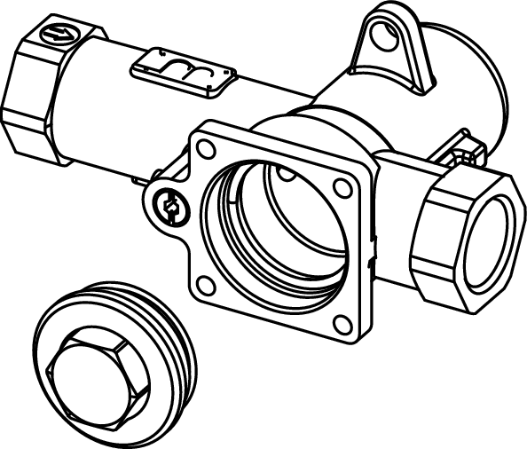 TECE ND pouzdro splachovače pisoáru se zástrčkou #9820074