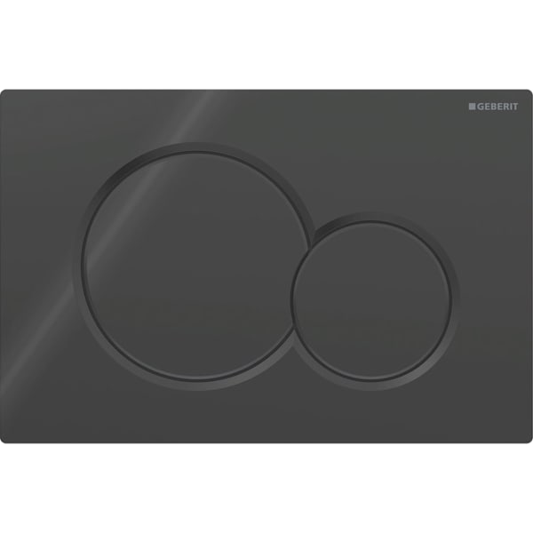 GEBERIT Ovládací tlačítko Geberit Sigma01, pro 2 množství splachování, Round Černá #115.770.DW.5
