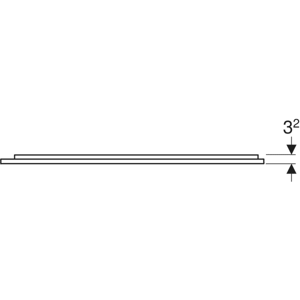 GEBERIT Zrcadlo s osvětlením Geberit Option Plus Square s přímým a nepřímým osvětlením Černá matná / Hliník eloxovaný #502.783.14.1