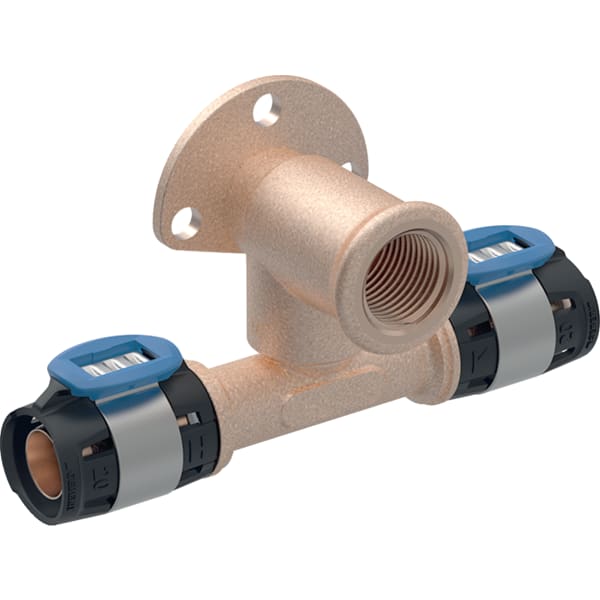 GEBERIT Nástěnka s T-kusem Geberit FlowFit 90° odsazená #620.951.00.1