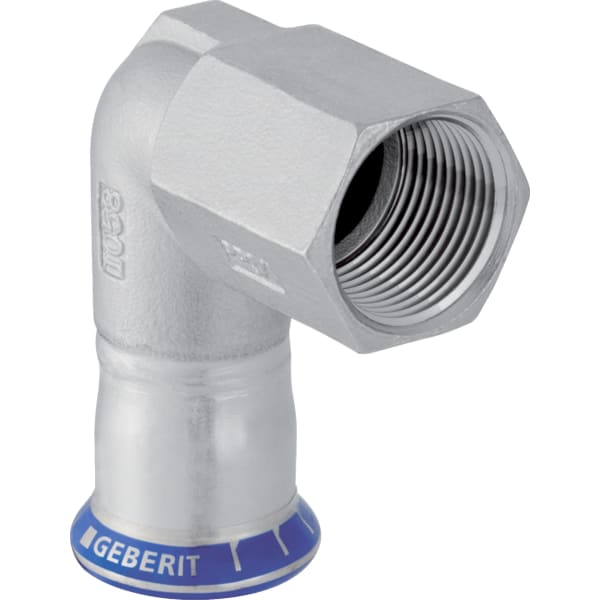 GEBERIT Mapress nerezový přechodový úhelník 90° s vnitřním závitem (bez LABS) #83807
