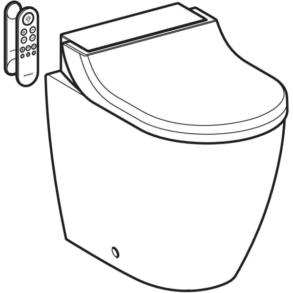 GEBERIT AquaClean Tuma Comfort kompletní WC systém, stojící WC, zapuštěné do zdi #146.310.11.1 - WC keramický spotřebič: bílý / designový kryt KeraTect: bílý