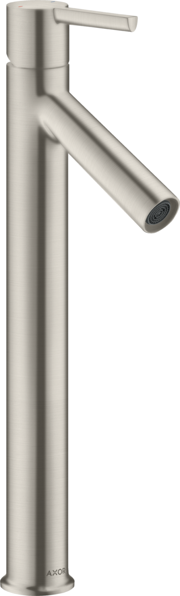 HANSGROHE AXOR Starck jednopáková umyvadlová baterie 250 s pákovou rukojetí pro umyvadla na desku s výsuvným odpadem #10103800 - nerezová ocel Optic