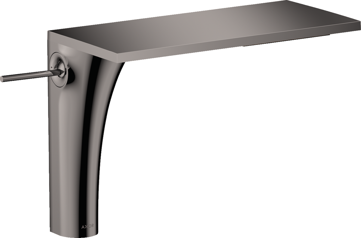 HANSGROHE AXOR Massaud jednopáková umyvadlová baterie 220 pro umyvadla na desku s výsuvným odpadem #18020330 - leštěný černý chrom