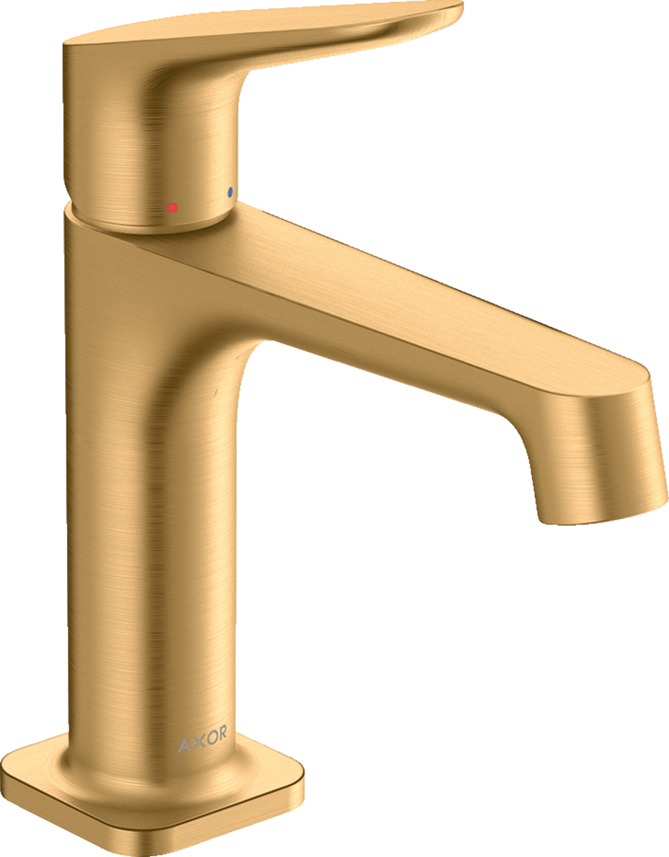 HANSGROHE AXOR Citterio M jednopáková umyvadlová baterie 100 s výsuvným odpadem #34017950 - kartáčovaná mosaz