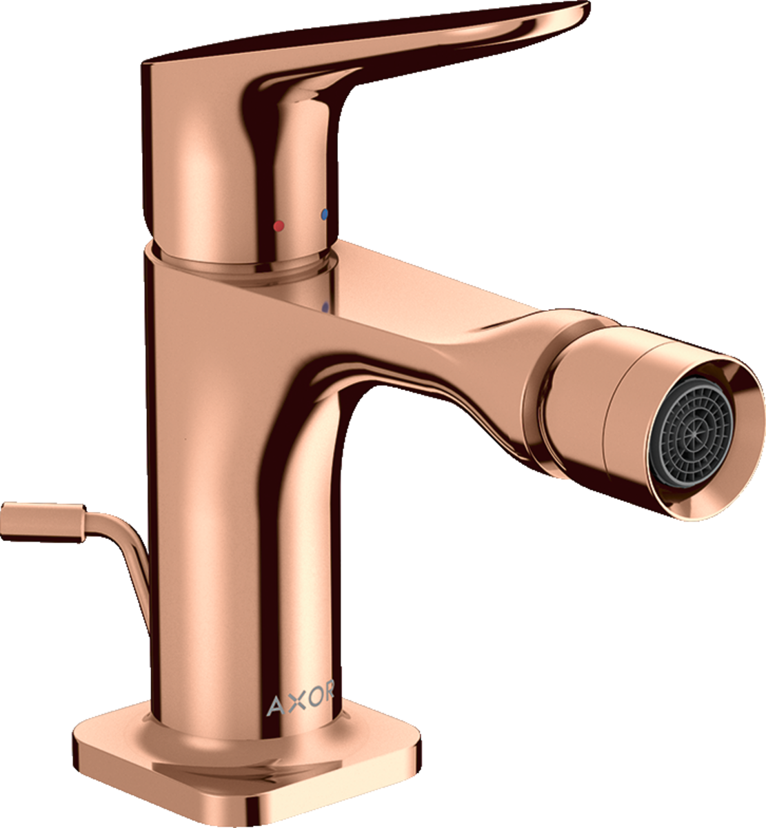 HANSGROHE AXOR Citterio M jednopáková bidetová baterie s vyskakovacím výtokem #34210300 - leštěná červenozlatá