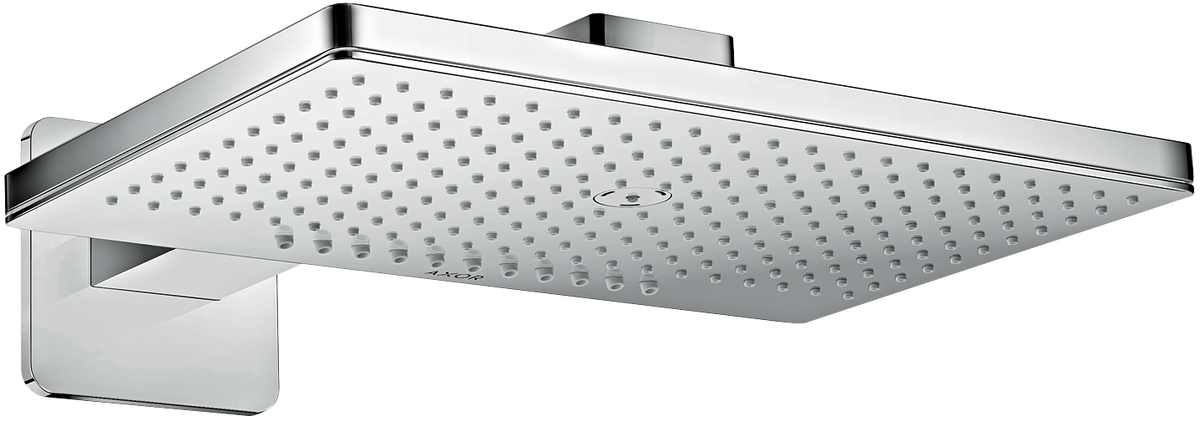 HANSGROHE AXOR ShowerSolutions Horní sprcha 460/300 2jet se sprchovým ramenem a rozetou softsquare #35275000 - chrom