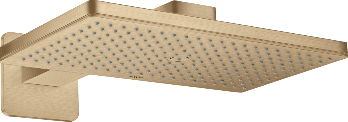 HANSGROHE Sprchová hlavice AXOR ShowerSolutions 460/300 1jet se sprchovým ramenem a softsquare rozetou #35274140 - Brushed Bronze