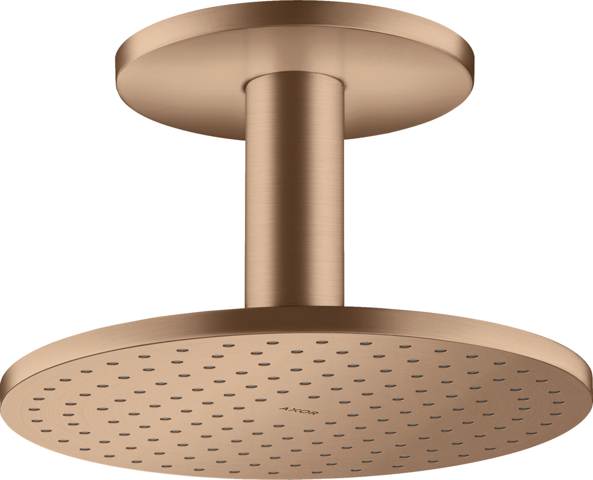 HANSGROHE Sprchová hlavice AXOR ShowerSolutions 250 2jet s připojením ke stropu #35297310 - Brushed Red Gold