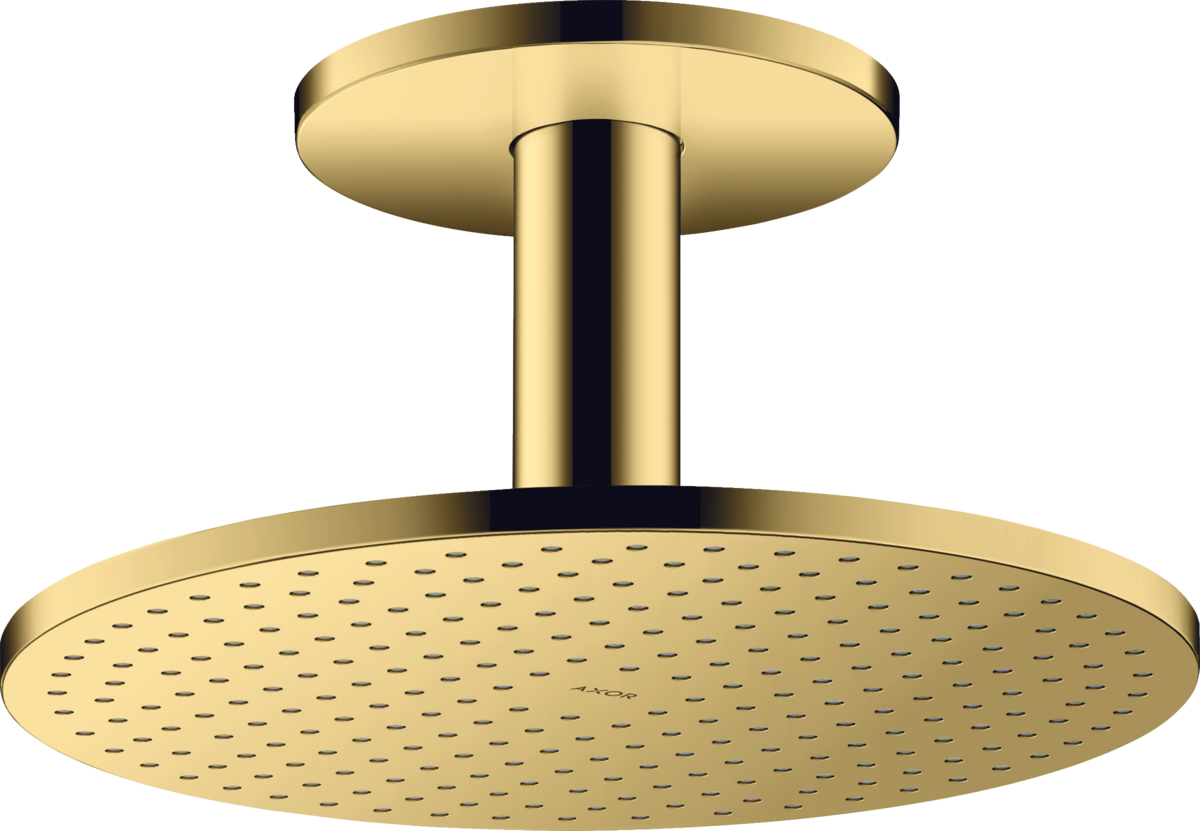 HANSGROHE AXOR ShowerSolutions Horní sprcha 300 1jet s přívodem od stropu #35301990 - leštěný vzhled zlata