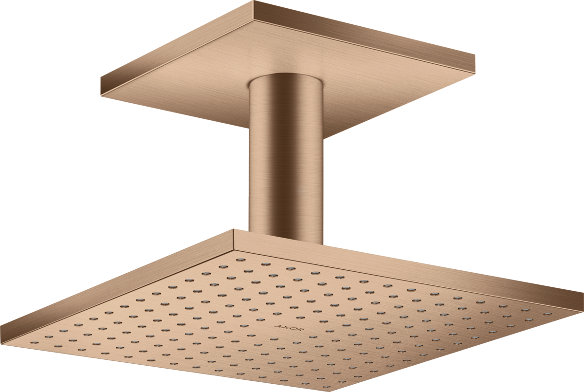 HANSGROHE Sprchová hlavice AXOR ShowerSolutions 250/250 2jet s připojením ke stropu #35312310 - Brushed Red Gold