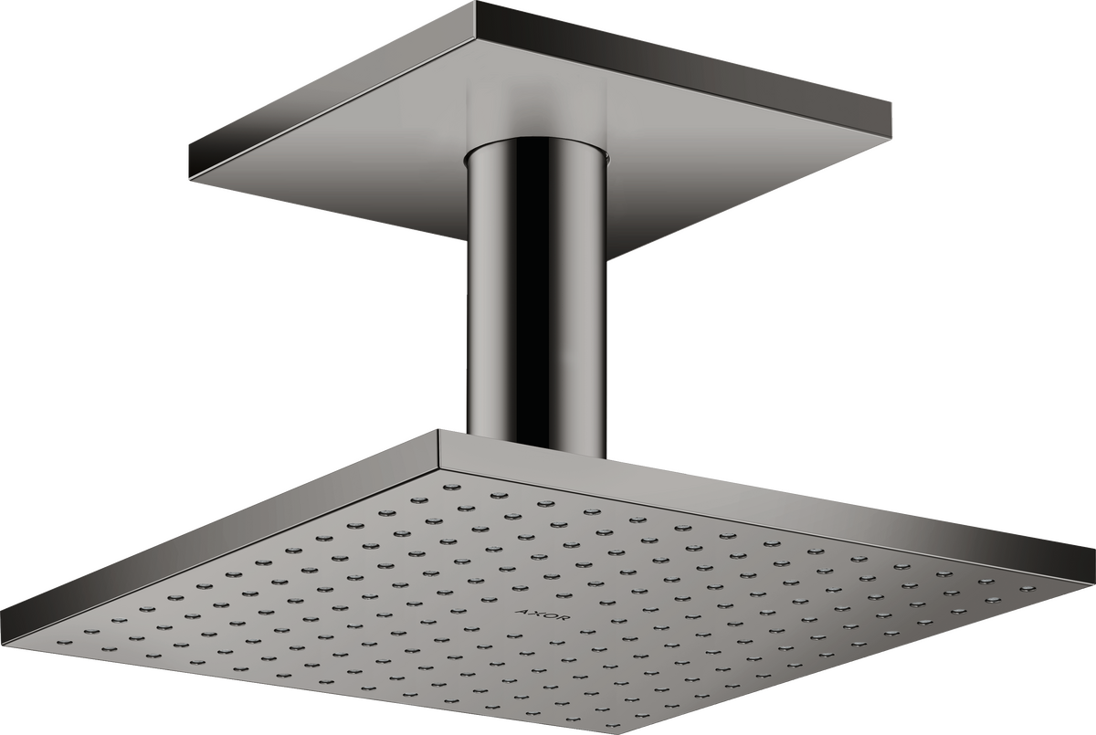 HANSGROHE Sprchová hlavice AXOR ShowerSolutions 250/250 2jet s připojením ke stropu #35312330 - Leštěný černý chrom