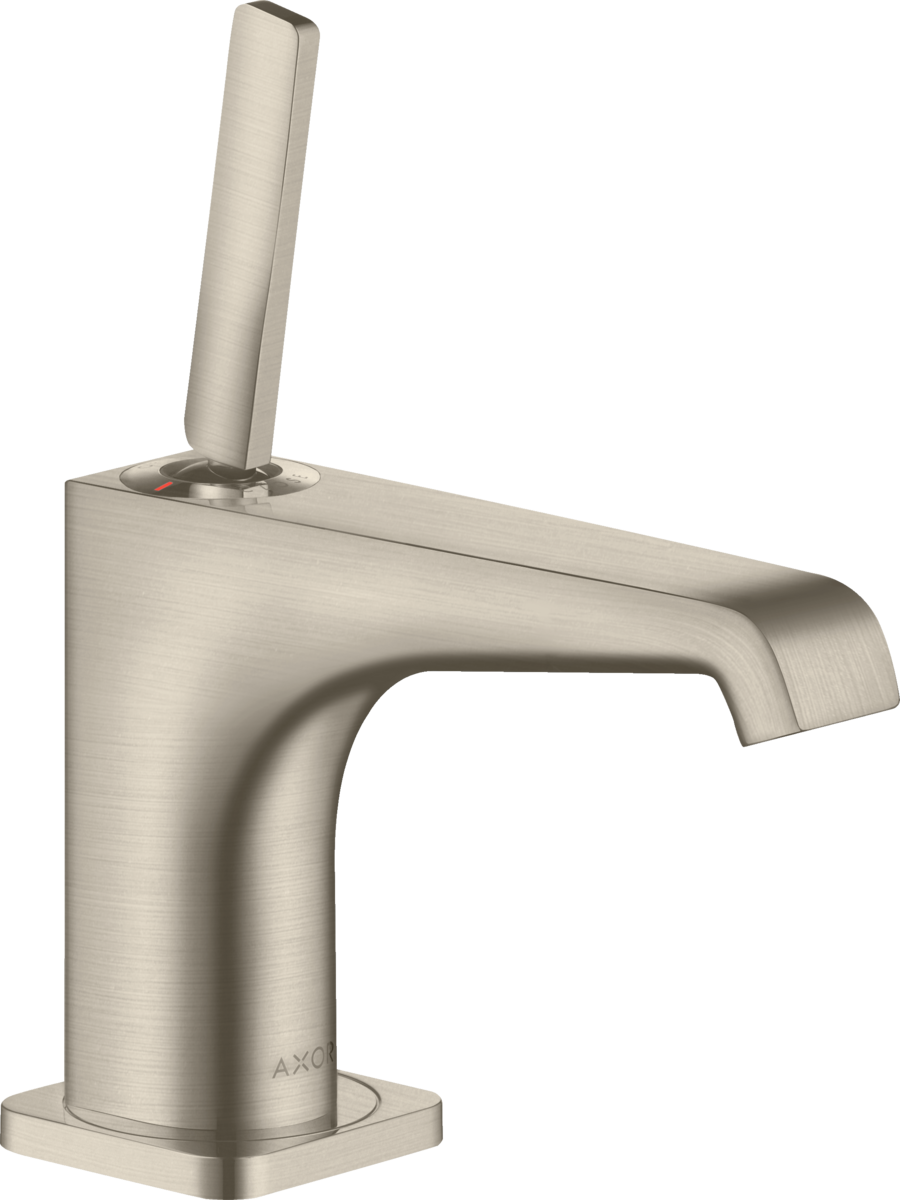 HANSGROHE Sloupový ventil AXOR Citterio E 90 s kolíkovou rukojetí bez výsuvného odpadu #36105820 - kartáčovaný nikl