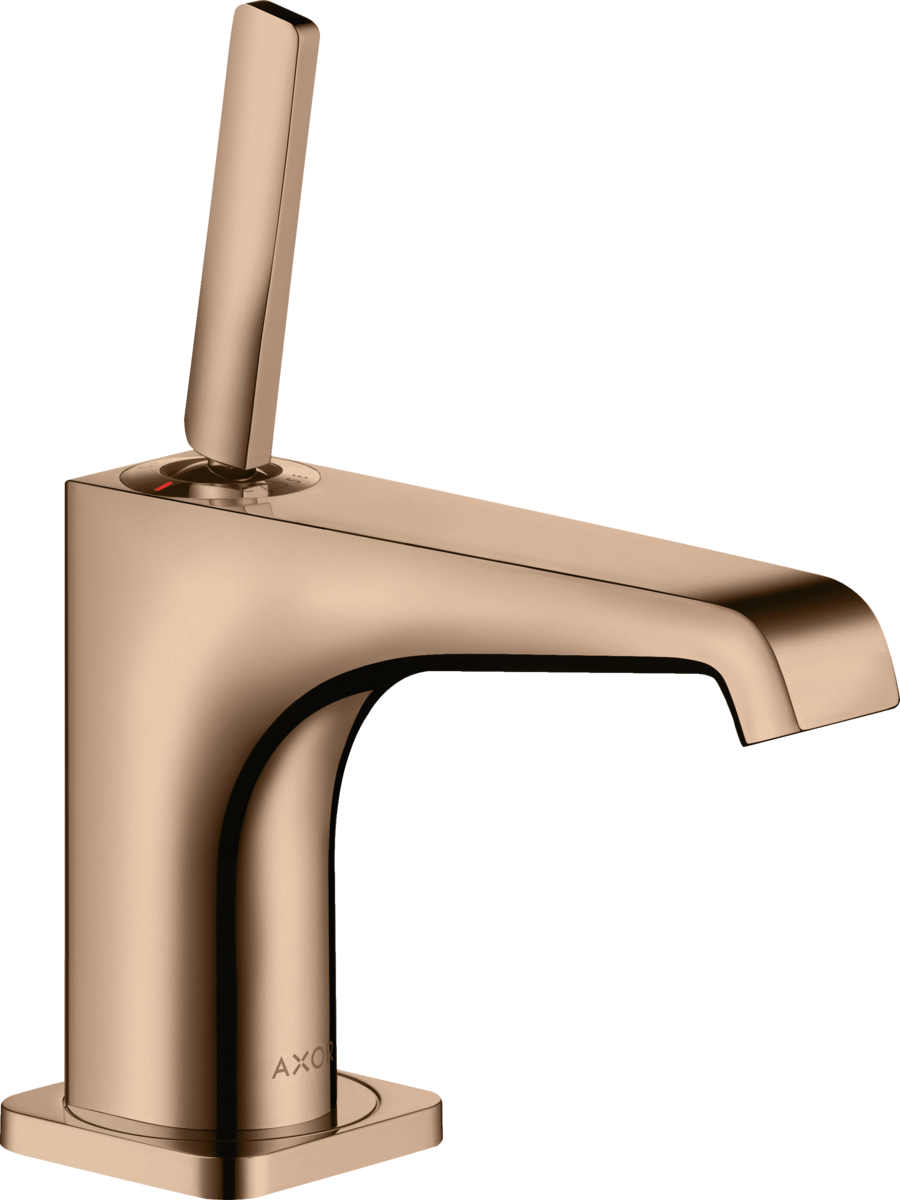 HANSGROHE Sloupový ventil AXOR Citterio E 90 s kolíkovou rukojetí bez výsuvného odpadu #36105300 - leštěné červené zlato