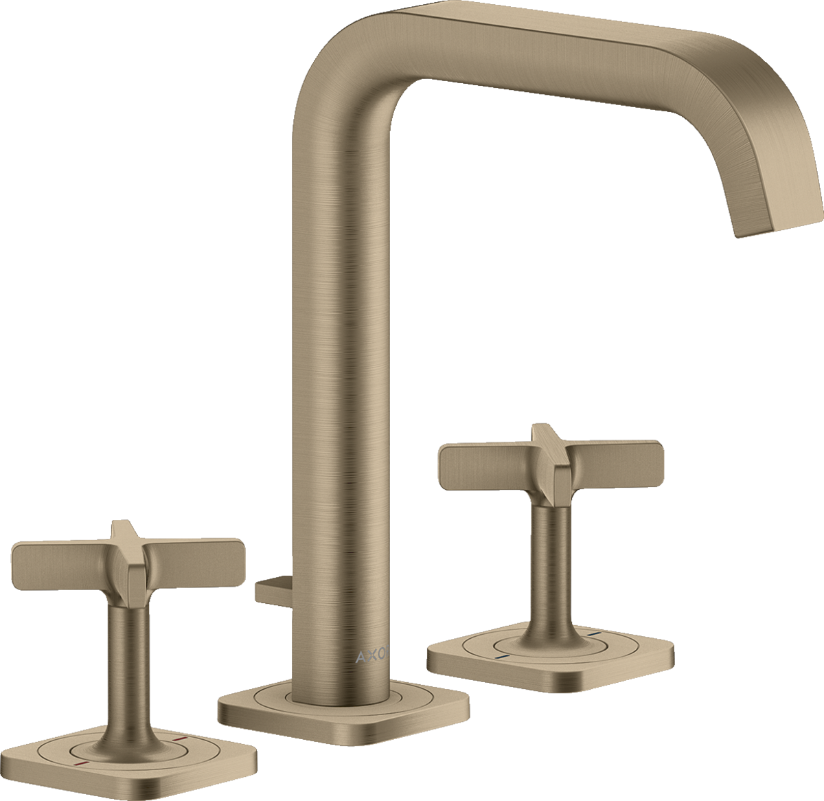 HANSGROHE AXOR Citterio E tříotvorová umyvadlová baterie 170 s rozetami a vyskakovacím odtokem #36108820 - kartáčovaný nikl
