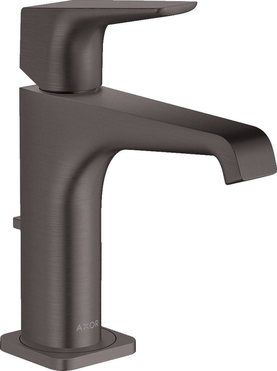 HANSGROHE AXOR Citterio E Páková umyvadlová baterie 130 s páčkovou rukojetí a s odtokovou soupravou s táhlem #36110340 - kartáčovaný černý chrom