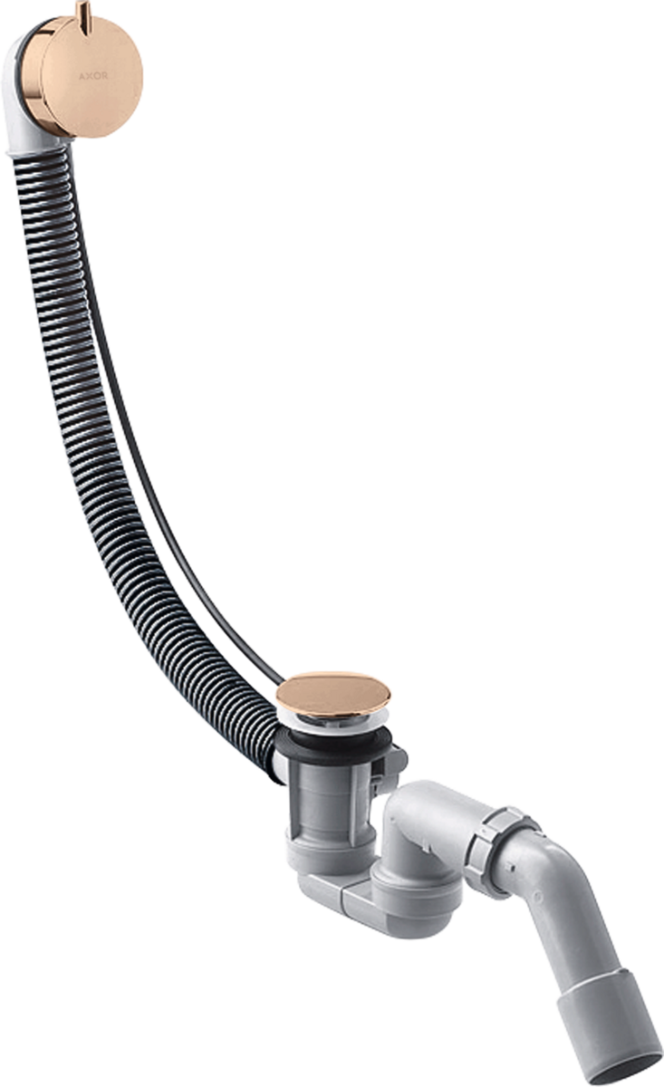 HANSGROHE Kompletní sada odpadu a přepadu pro standardní vany #58316300 - Leštěné červené zlato