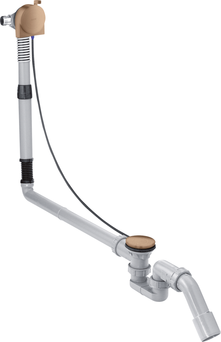 HANSGROHE Kompletní sada vanové výpusti, odpadu a přepadu pro speciální vany #58317310 - Brushed Red Gold