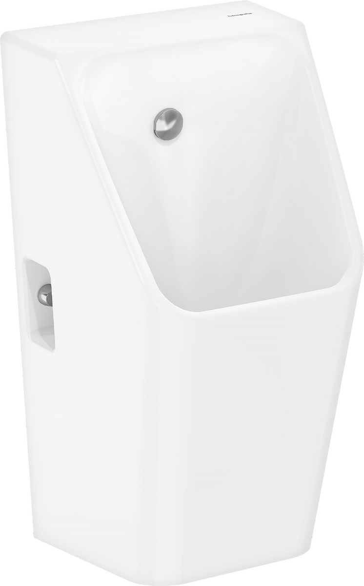 HANSGROHE EluPura Original Q Pisoár se zadním přívodem vody a spodním/zadním výtokem, bez okraje, SmartClean #61183450 - bílá
