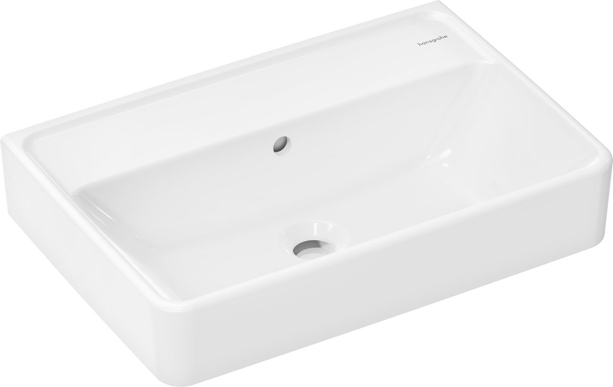 HANSGROHE Xanuia Q Umyvadlo Compact 550/370 bez otvoru pro baterii, s přepadem, SmartClean #61121450 - bílá