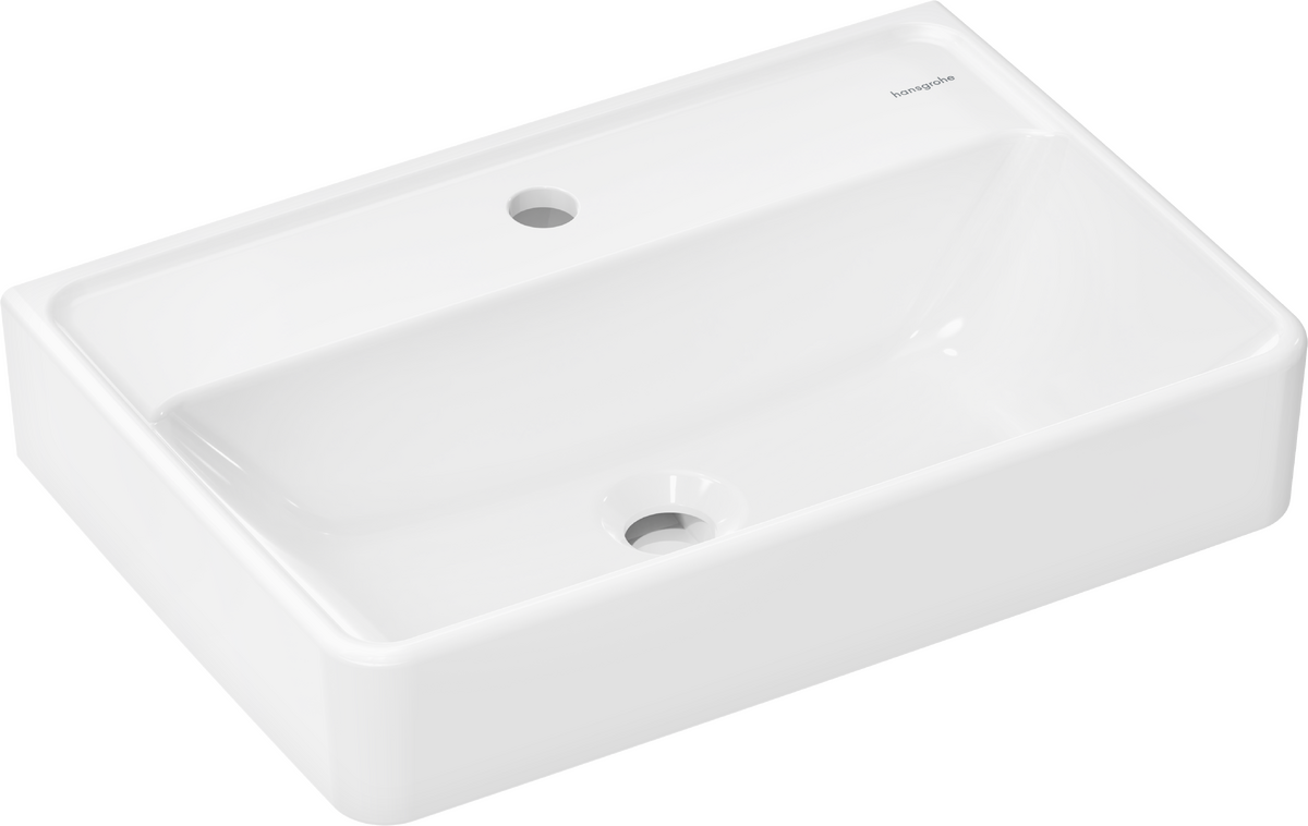 HANSGROHE Xanuia Q Umyvadlo Compact 550/370 s otvorem pro baterii, bez přepadu, SmartClean #61122450 - bílá