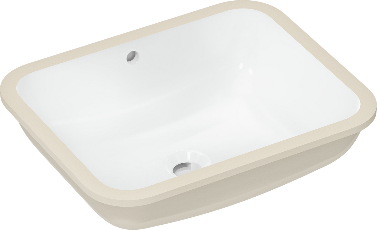 HANSGROHE Xuniva Q Umyvadlo pod desku 450/350 bez otvoru pro baterii, s přepadem #60154450 - bílá